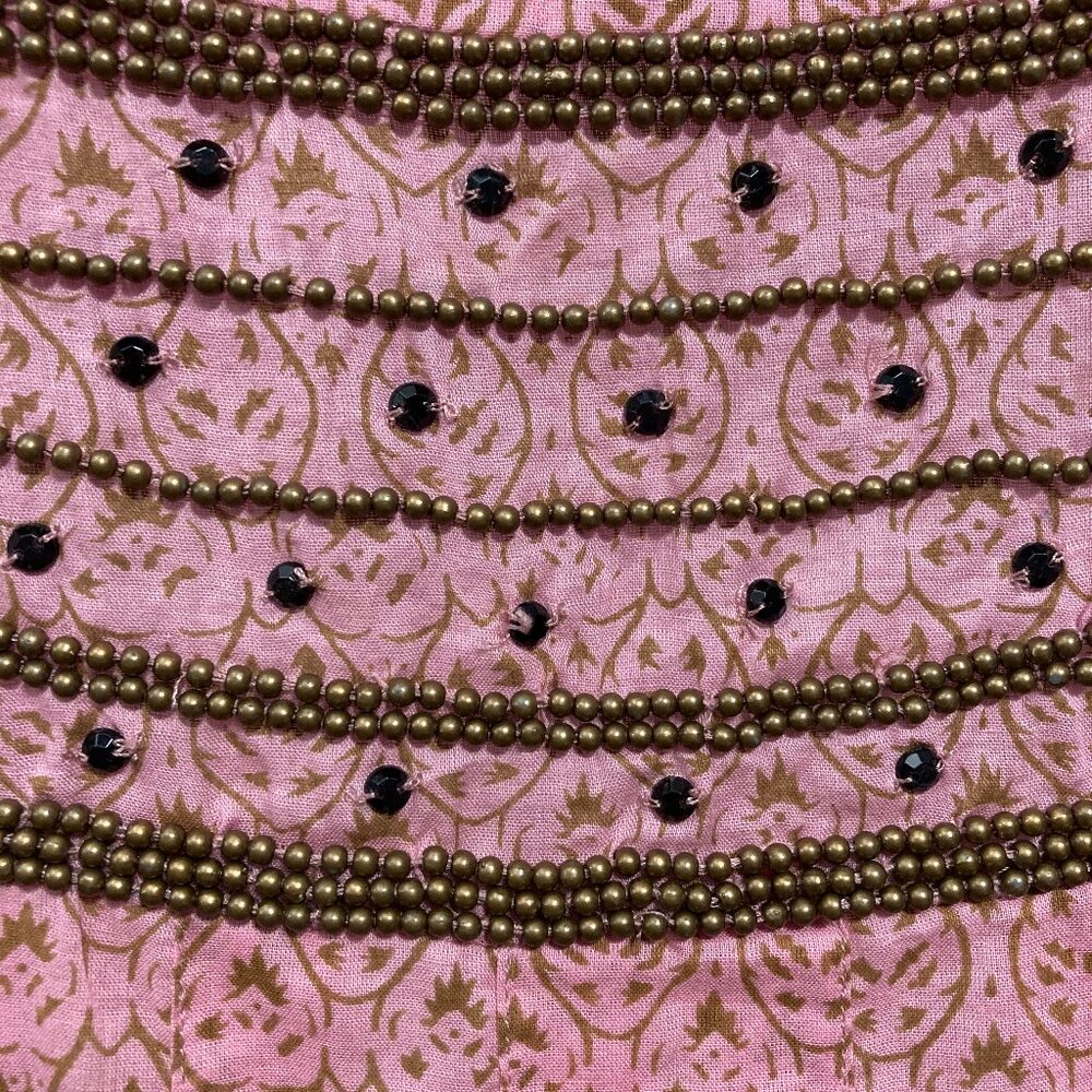 American Eagle Y2K Mini Sweetheart Dress Spaghetti Straps Beaded Pink Size 6 - Picture 10 of 14